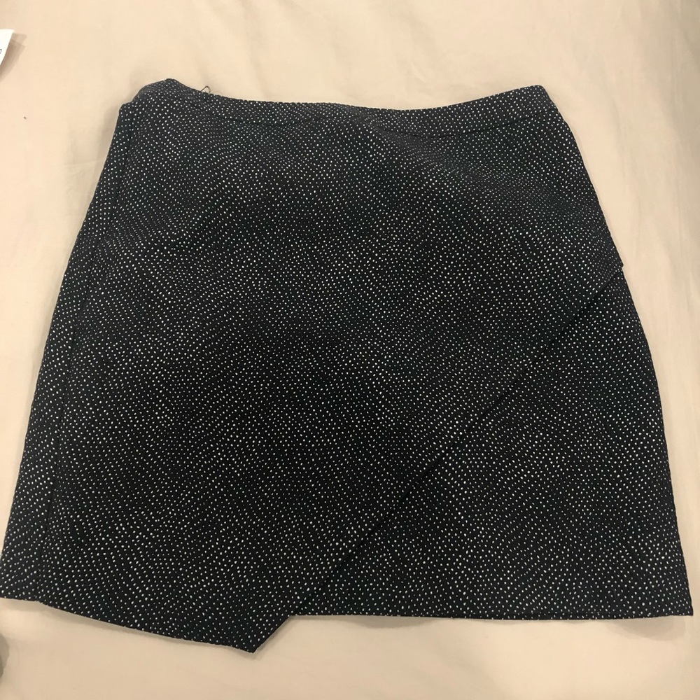 Polka dot wrap skirt for work